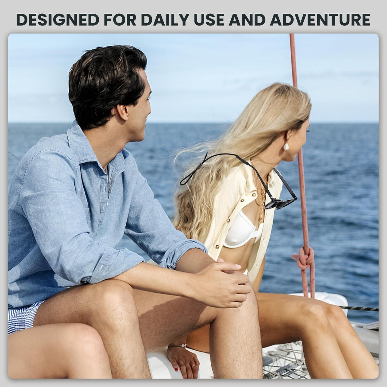 Correa para Gafas HEBEILF - 3 Pcs Ajustable y Cómoda