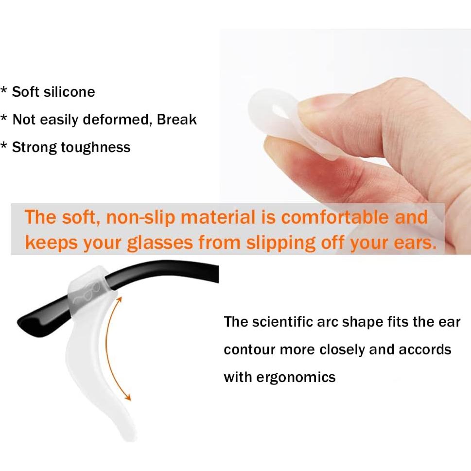 Ganchos de Silicona Suave PTSLKHN para Gafas - 10 Pares
