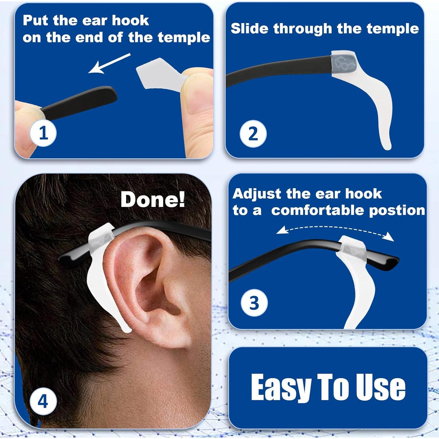 Agarraderas para Gafas TOPOPTIC 20 Pares Silicona Antideslizante