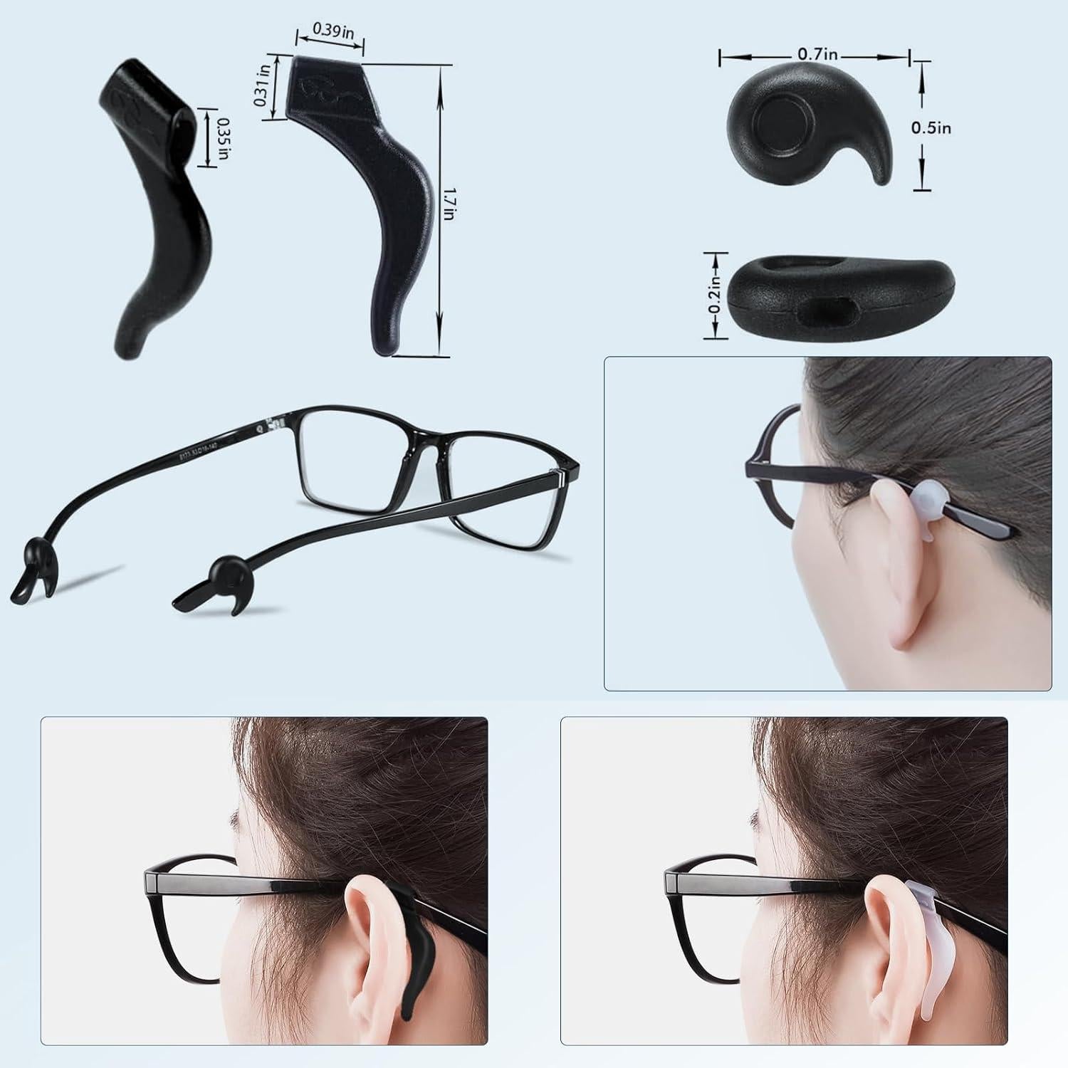 16 Pares Sujetadores de Gafas Summer Lemon Silicona Antideslizante