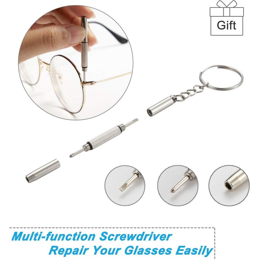 4 PCS Correas para Gafas - Cadena Ajustable de Cuero