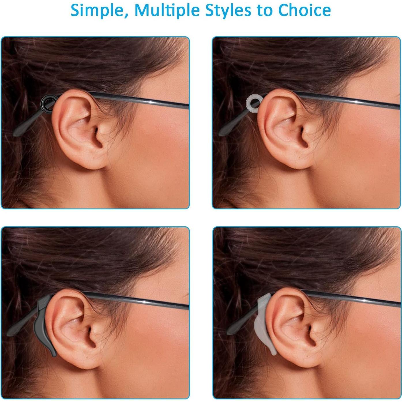 12 Pares Sujetadores de Gafas Mcyye Antideslizantes