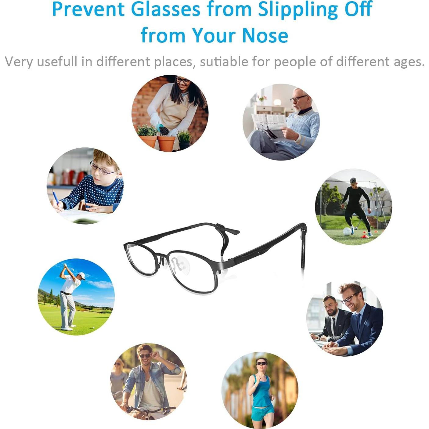 12 Pares Sujetadores de Gafas Mcyye Antideslizantes
