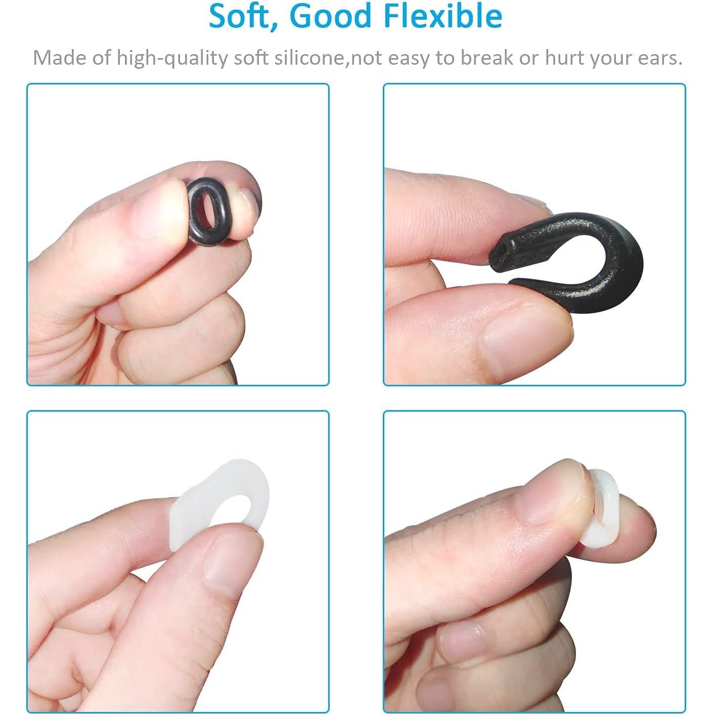 12 Pares Sujetadores de Gafas Mcyye Antideslizantes