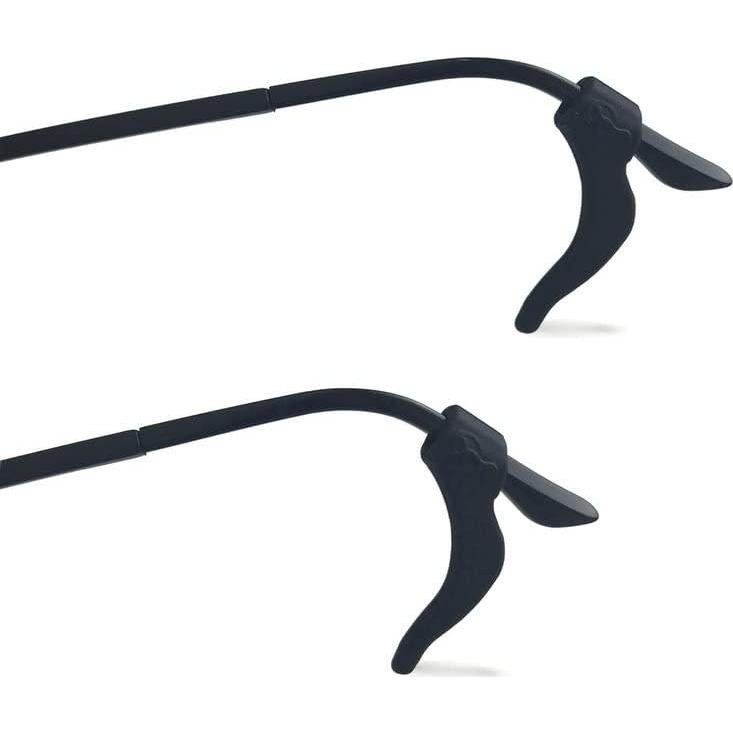 20 Pares de Ganchos de Silicona Negra para Gafas Antideslizantes