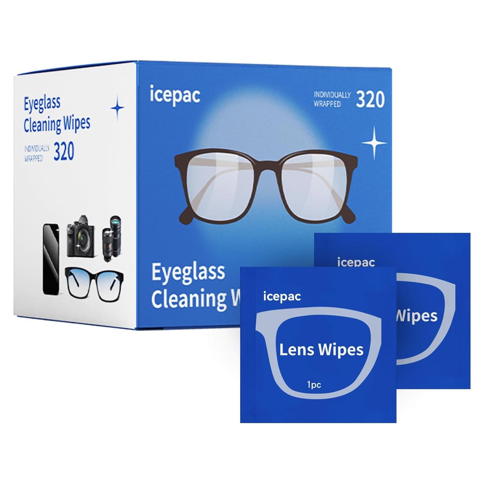 Toallitas Limpiadoras IcePac 320 Unidades para Gafas