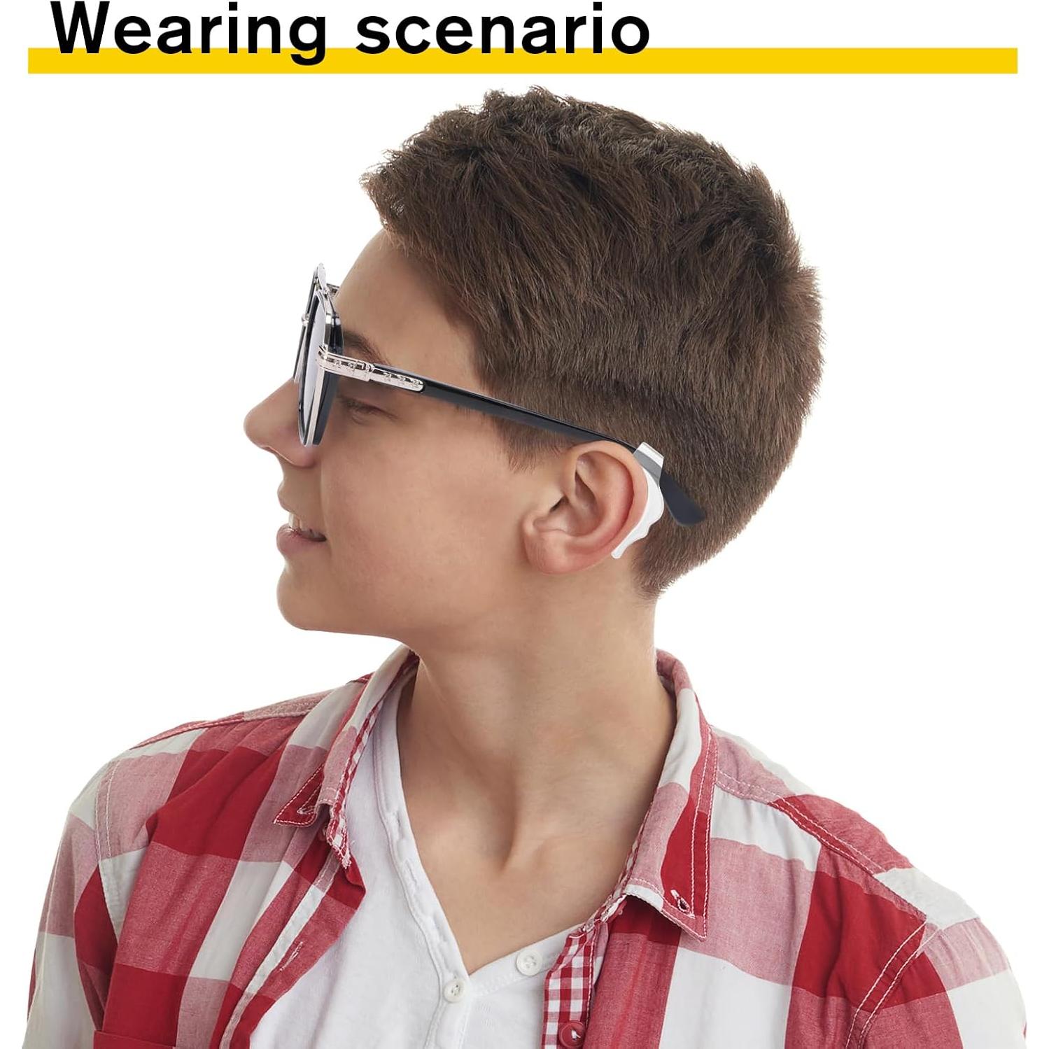 Soporte de oreja para gafas Silicona 12 pares Transparente