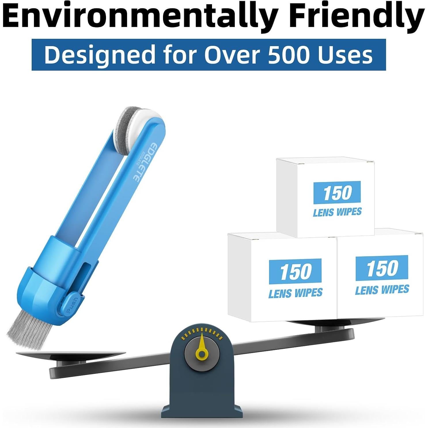 Kit de limpieza de gafas Edglete con spray y paño microfibra