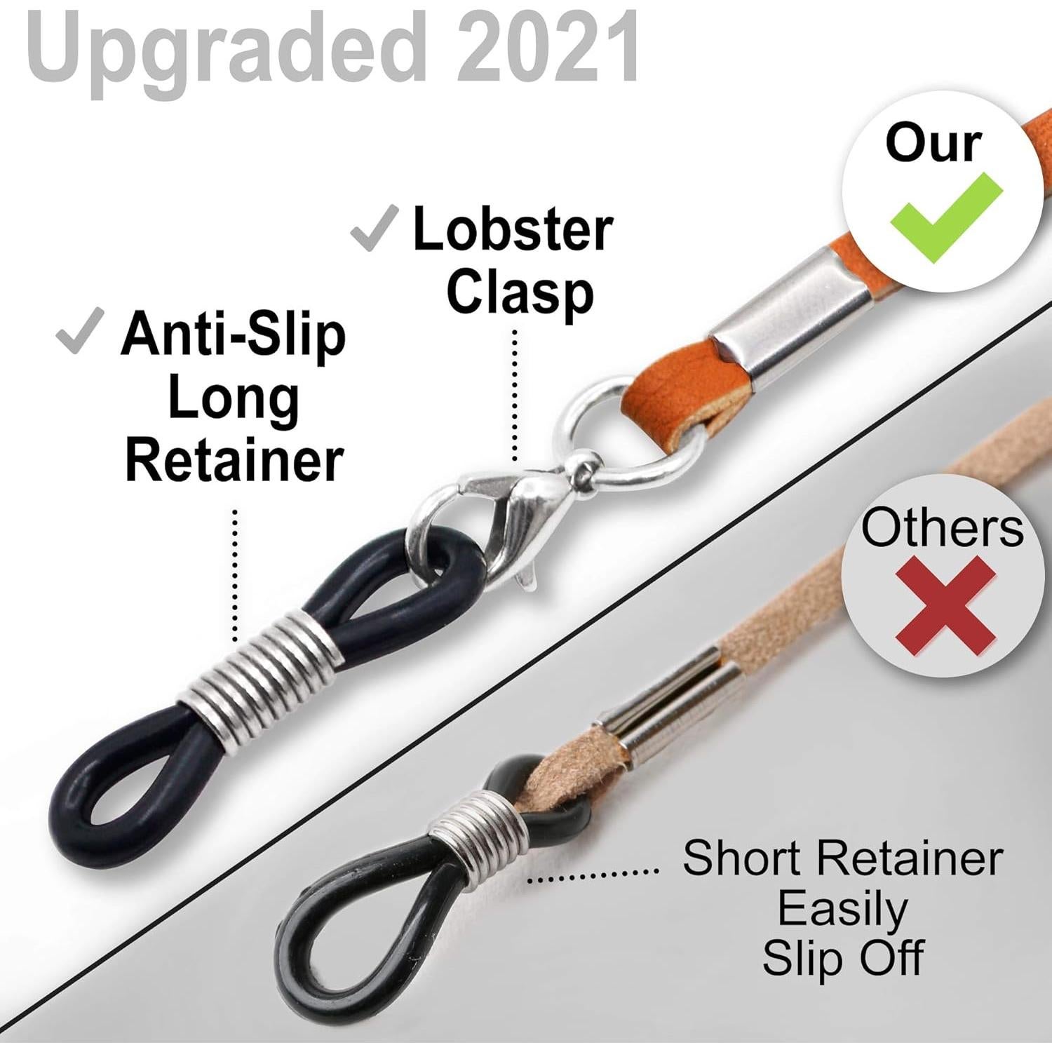 Soporte para Gafas Sigonna - Cadena de Cuero Eco Premium