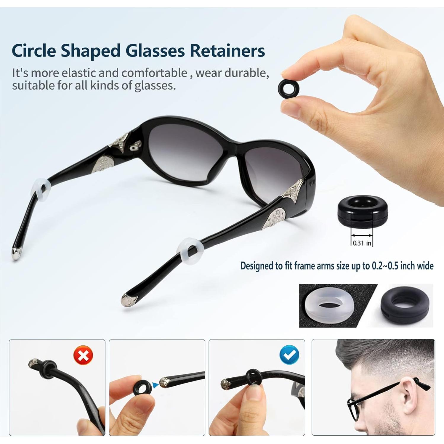 16 Pares de Soportes Antideslizantes para Gafas - Silicona