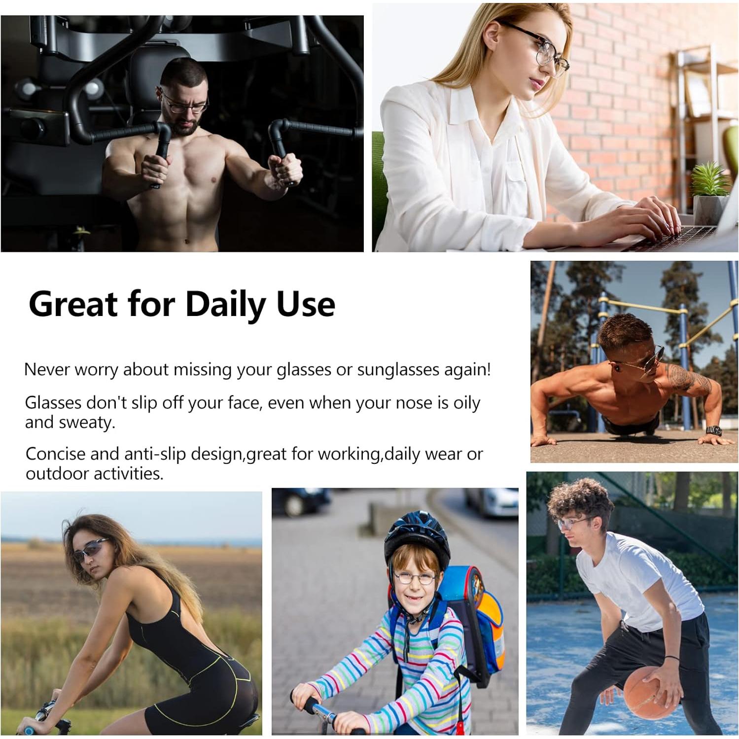 16 Pares de Soportes Antideslizantes para Gafas - Silicona