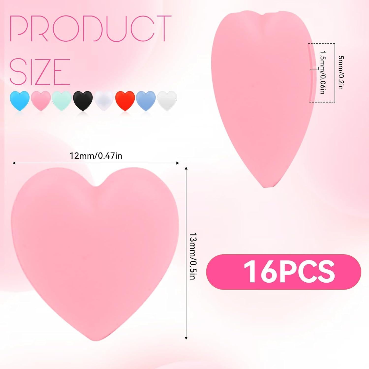 Sujetadores de Gafas de Silicona Suave 16pcs Corazón