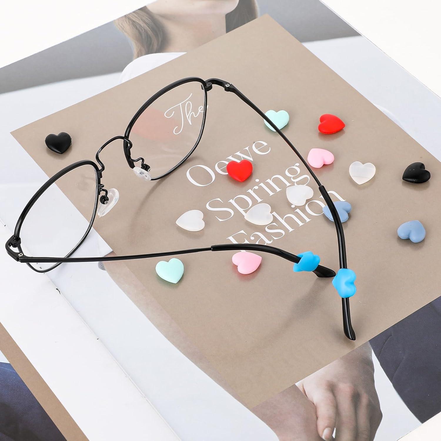 Sujetadores de Gafas de Silicona Suave 16pcs Corazón