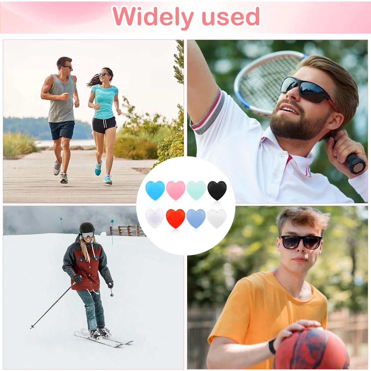 Sujetadores de Gafas de Silicona Suave 16pcs Corazón