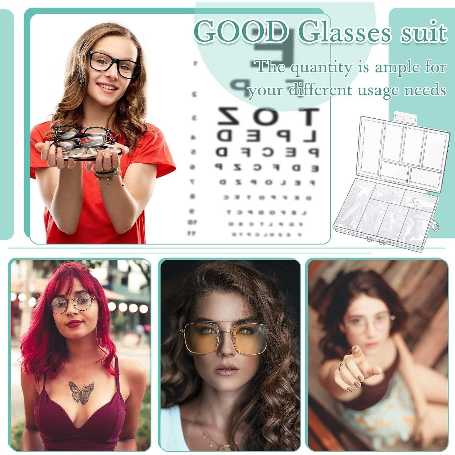 50 Piezas Sujetadores para Gafas Konohan - Almohadillas y Ganchos