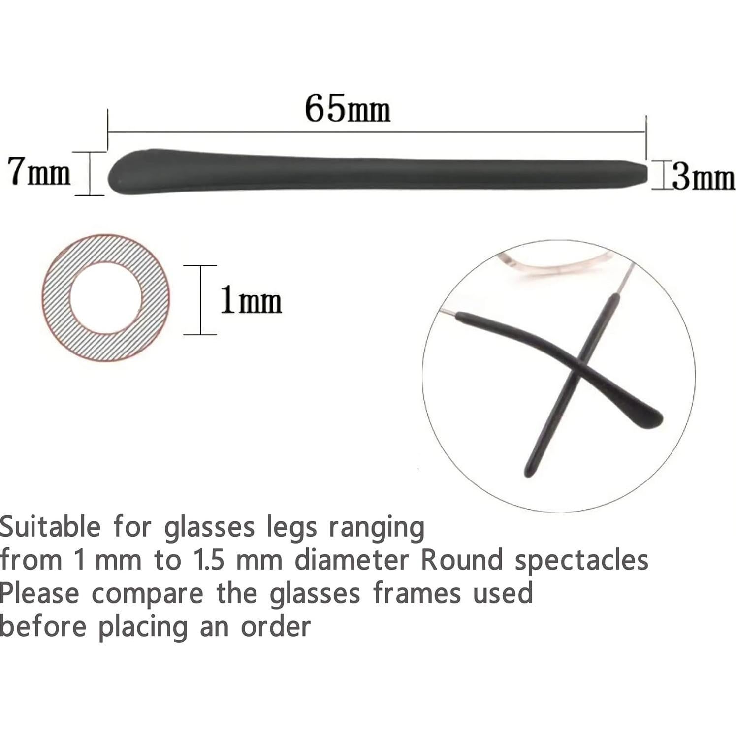 5 Pares Puntas Silicona Antideslizantes Gafas HengKe