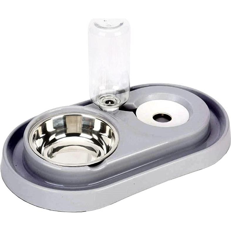 Comedero Doble Luck Dawn con Dispensador de Agua 500ml