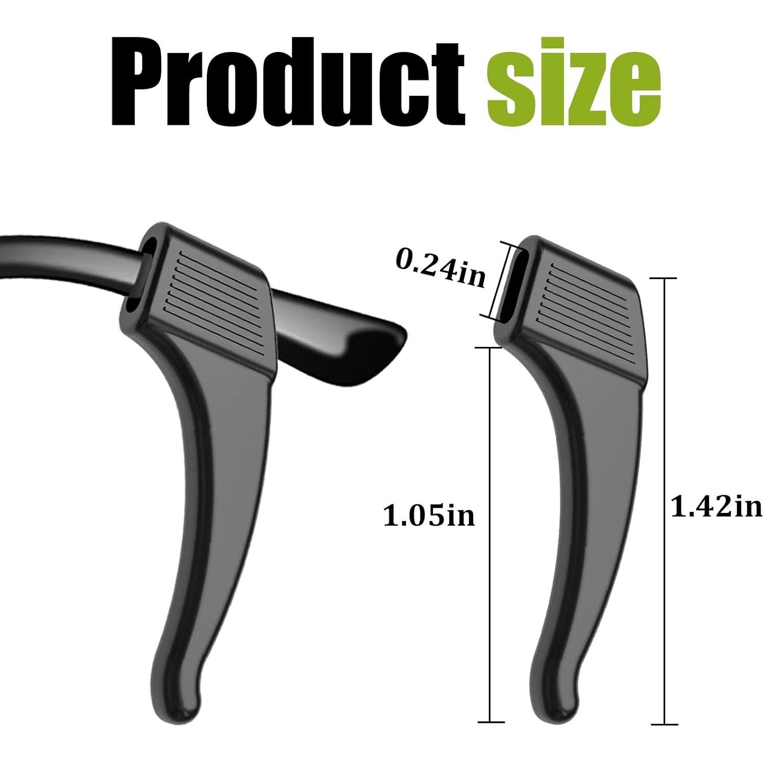 16 Pares Ganchos Antideslizantes Silicona para Gafas