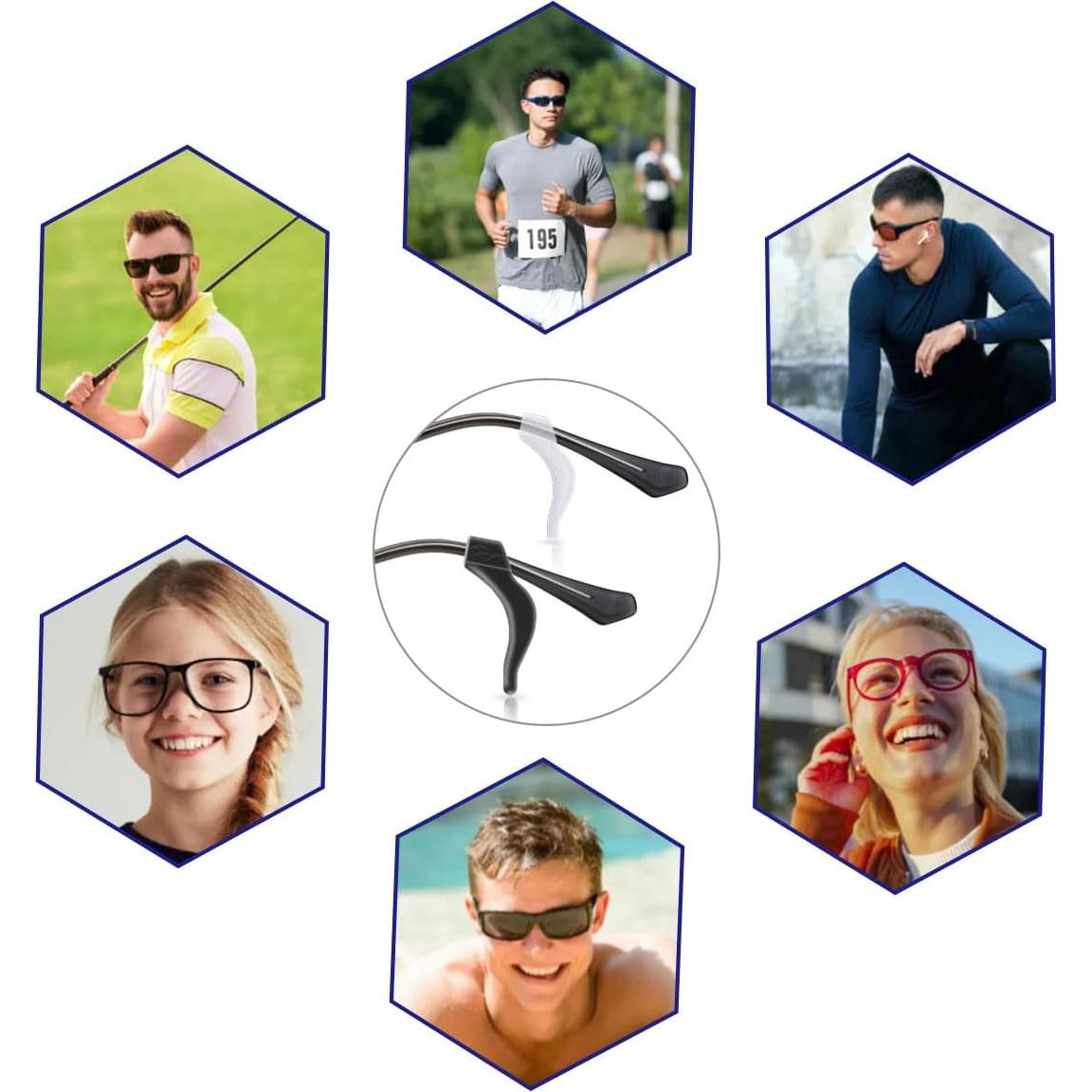 14 Ganchos Antideslizantes de Silicona para Gafas Yuntop