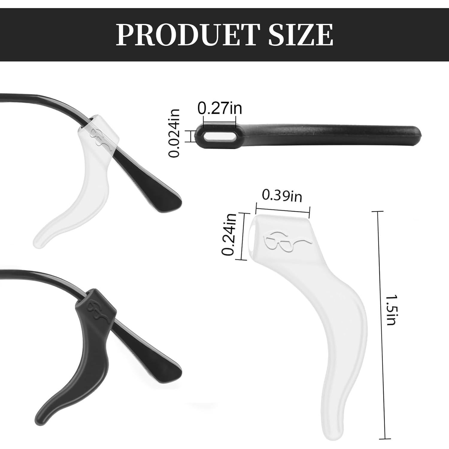 24 Pares Sujetadores de Oídos Rindion para Gafas Silicona