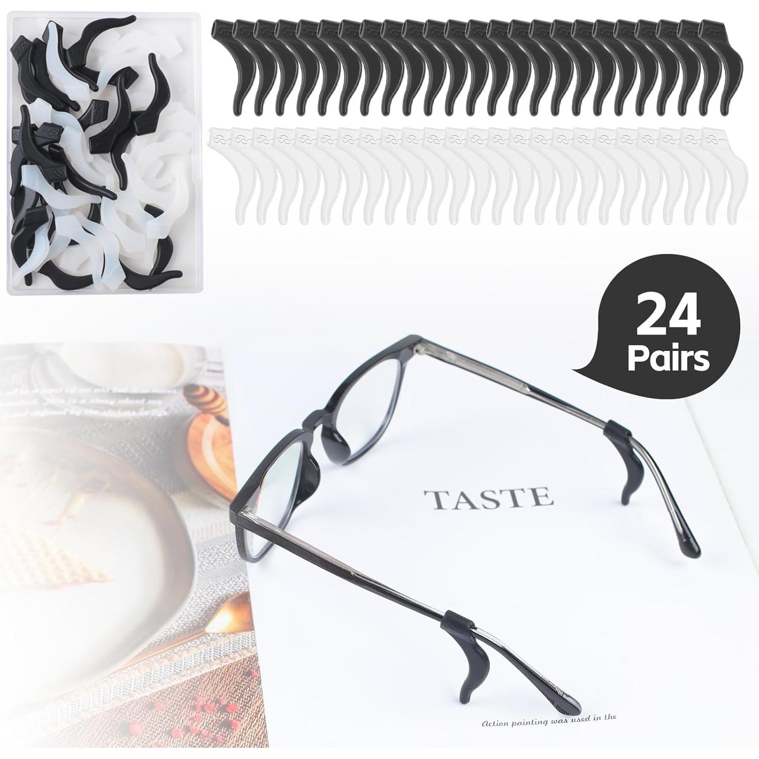 24 Pares Sujetadores de Oídos Rindion para Gafas Silicona