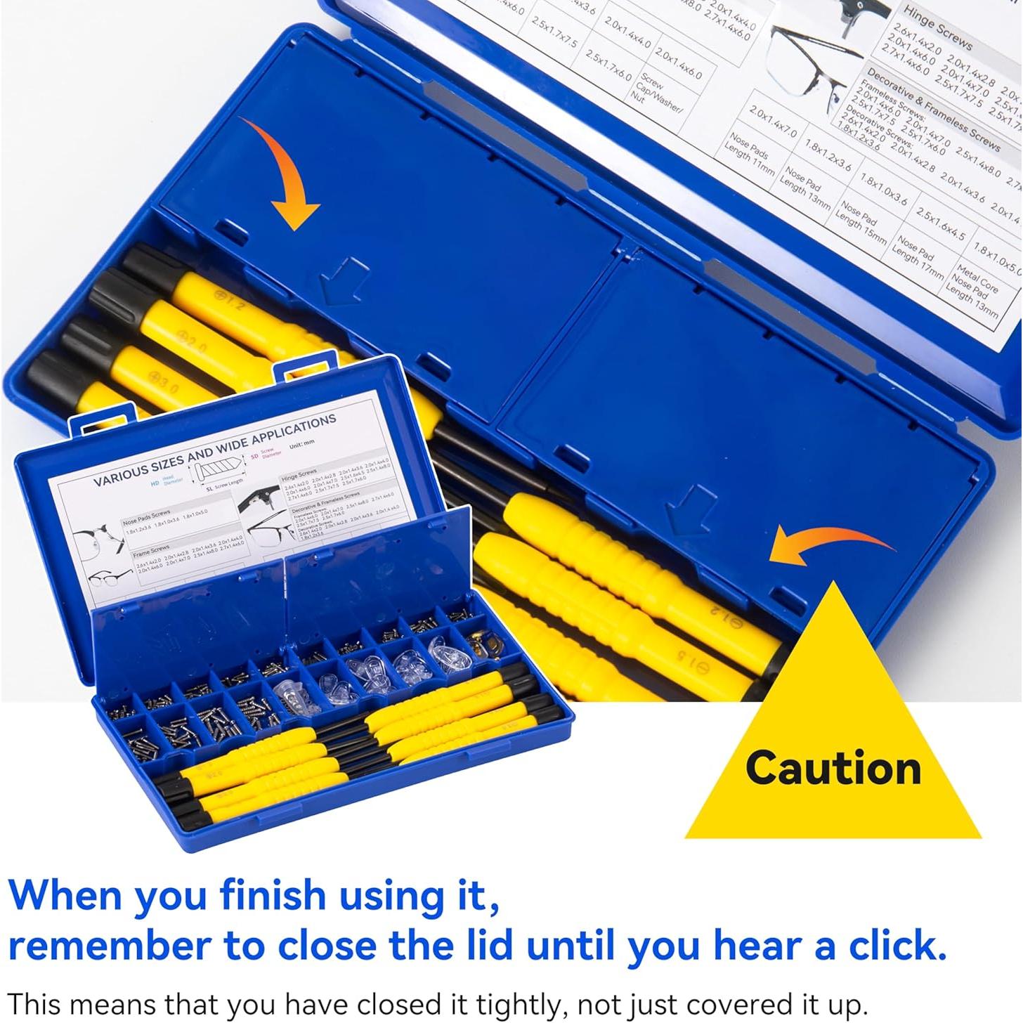 Kit de Reparación de Gafas HQVOIC con Destornilladores y Tornillos