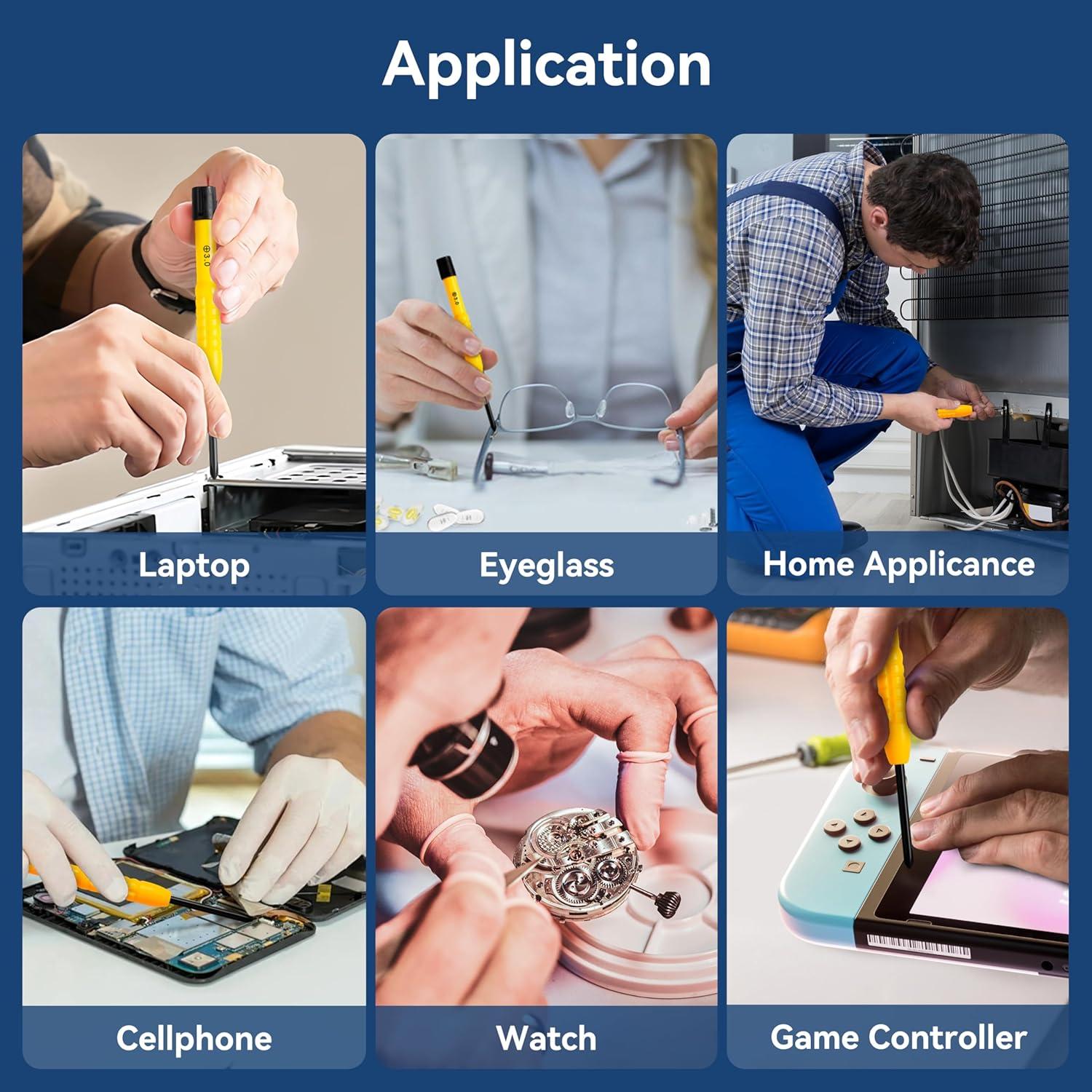 Kit de Reparación de Gafas HQVOIC con Destornilladores y Tornillos