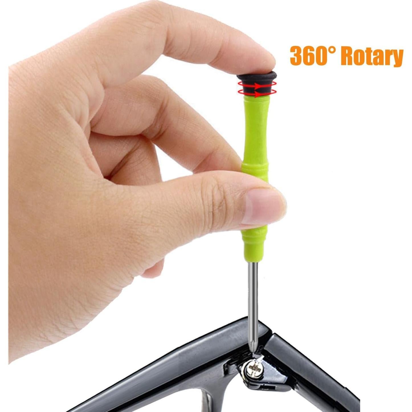 Kit de Reparación de Gafas Aobvrey con Destornilladores y Accesorios