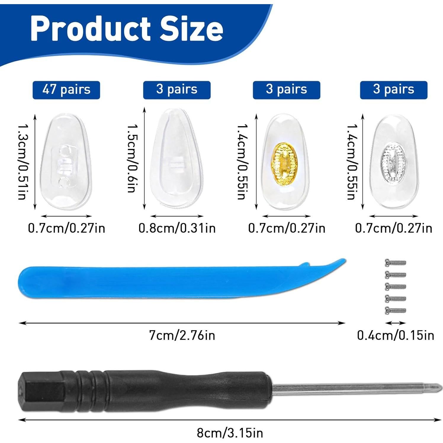 Kit de almohadillas para nariz de gafas Vivinin 57 pares