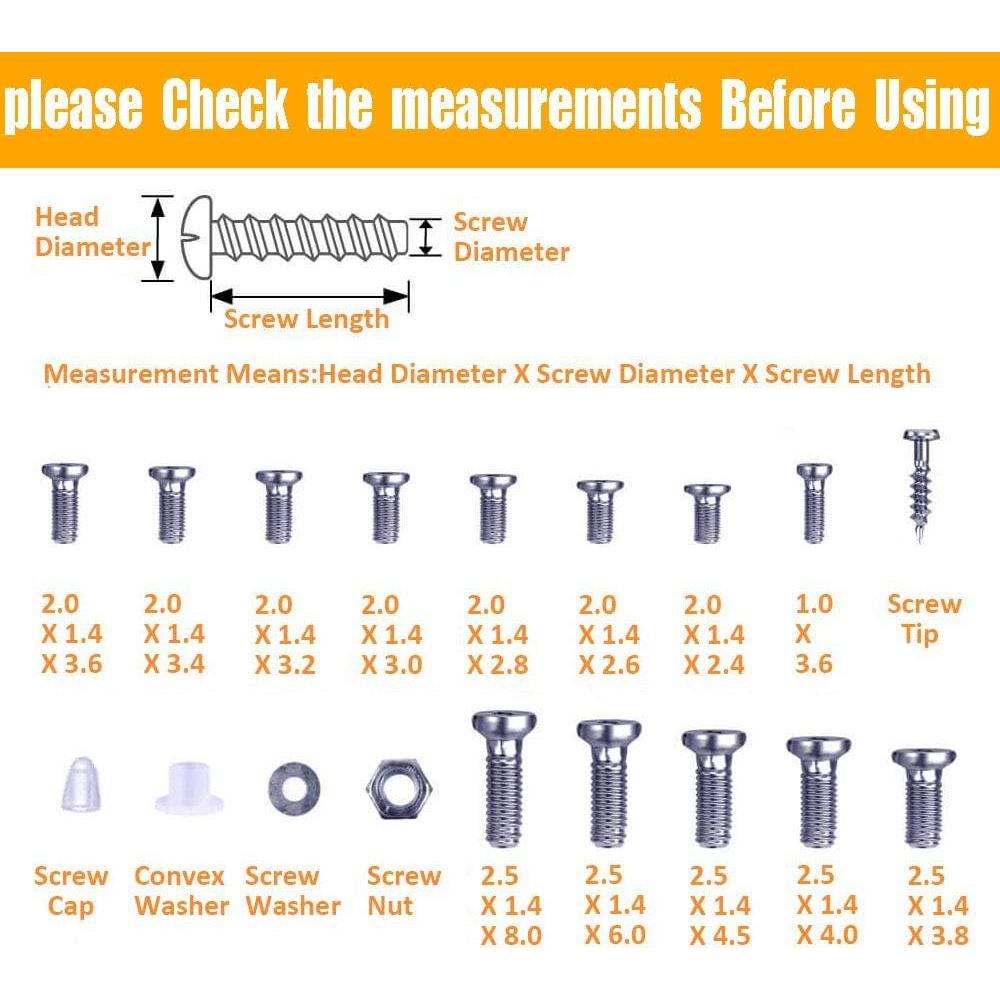 Kit de Reparación de Gafas HKIDEE con 1000 Tornillos y 6 Destornilladores