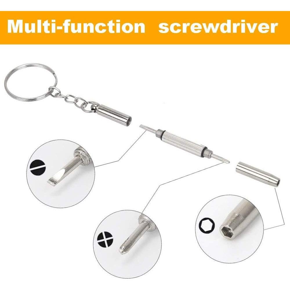 Kit de Reparación de Gafas HKIDEE con 1000 Tornillos y 6 Destornilladores