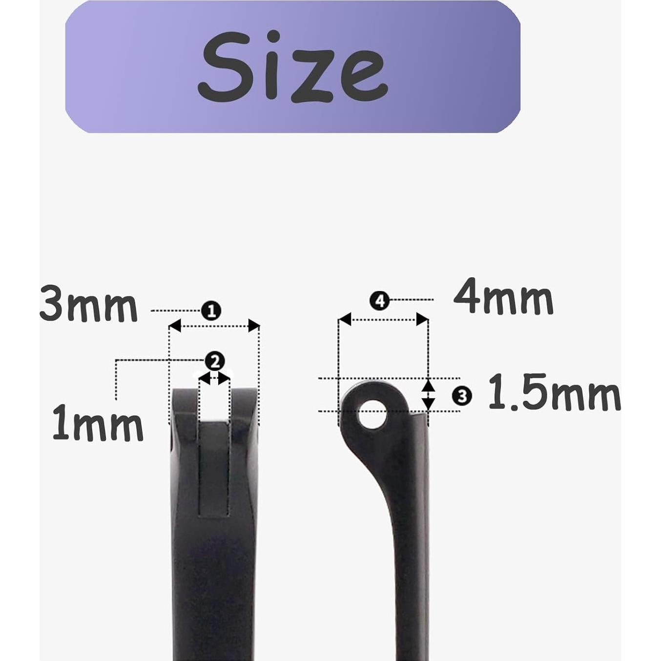 Patas de Gafas de Metal TORWOL 138mm Gris Reemplazo DIY