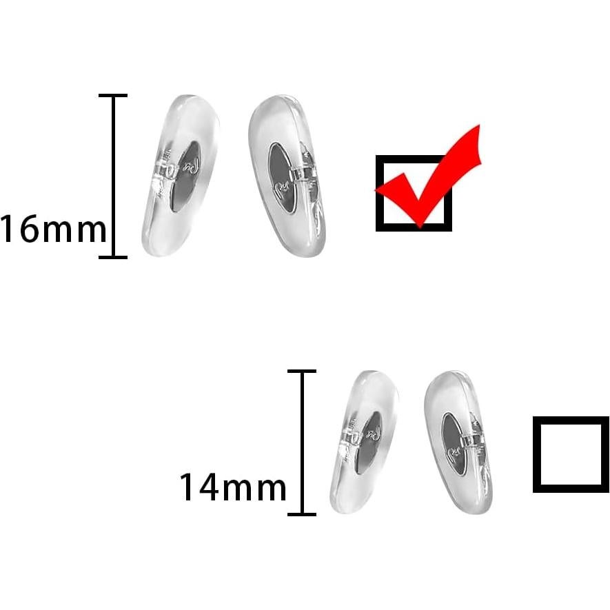 Almohadillas de nariz Rayban 16mm Plata para RB3025/RB3447