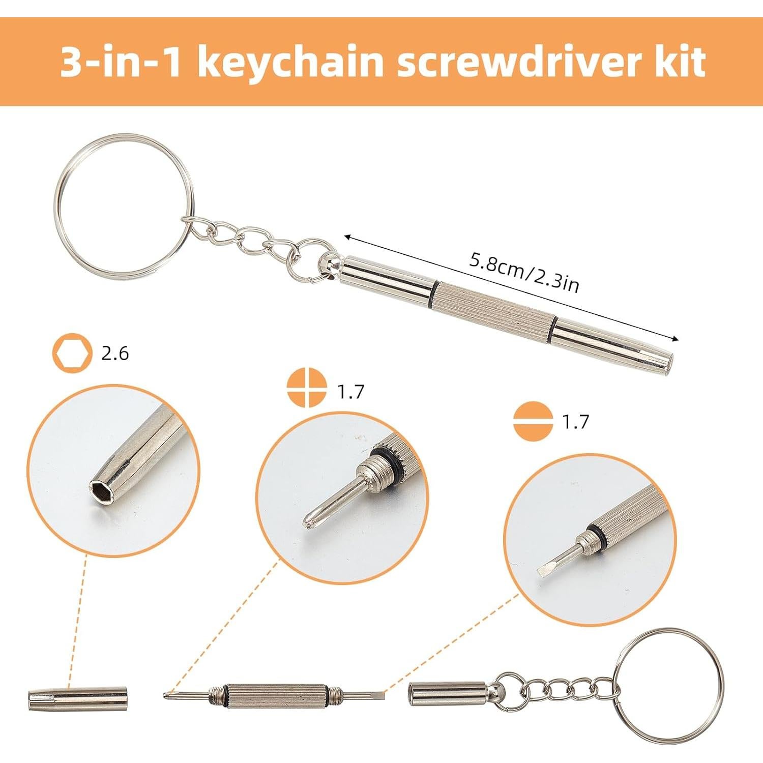Kit de Reparación de Gafas Niceneeded con Tornillos y Destornillador