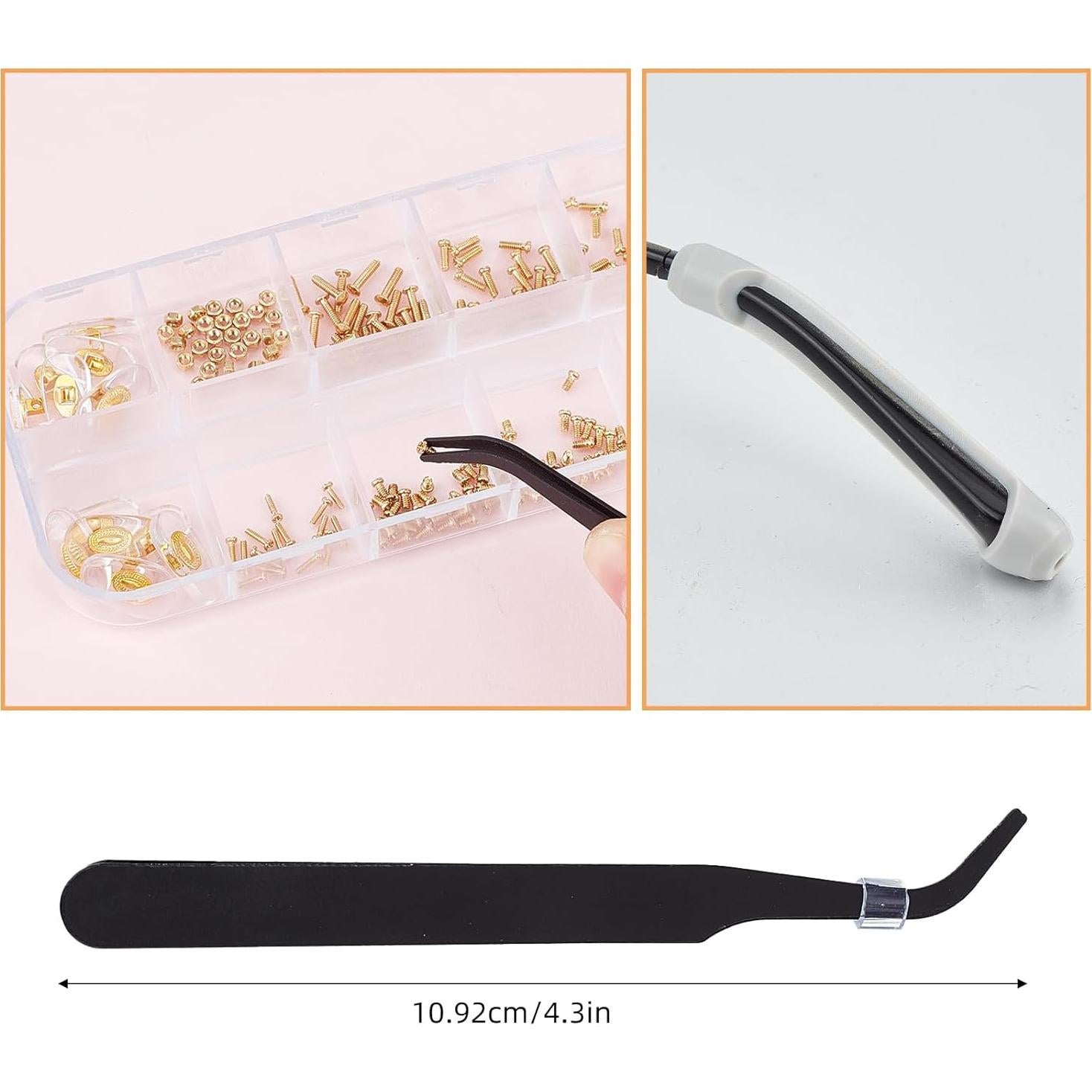 Kit de Reparación de Gafas Niceneeded con Tornillos y Destornillador