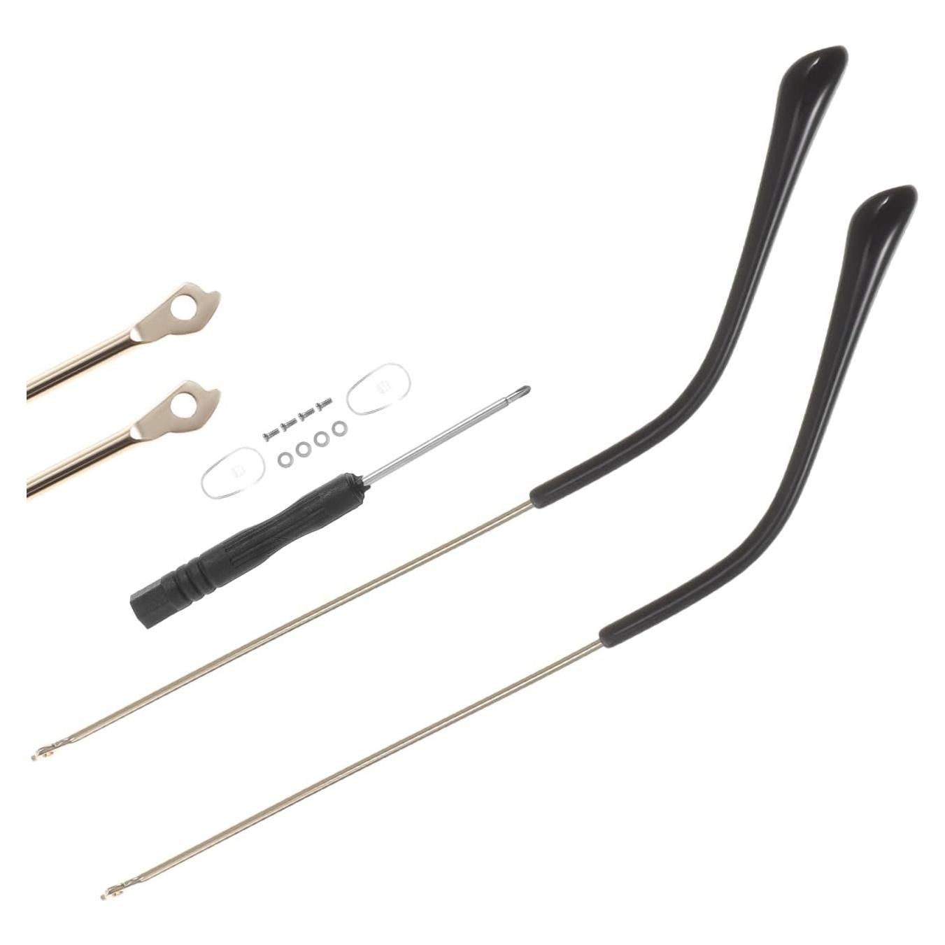 Kit de Reparación de Gafas UKCOCO Templos Metálicos Dorados