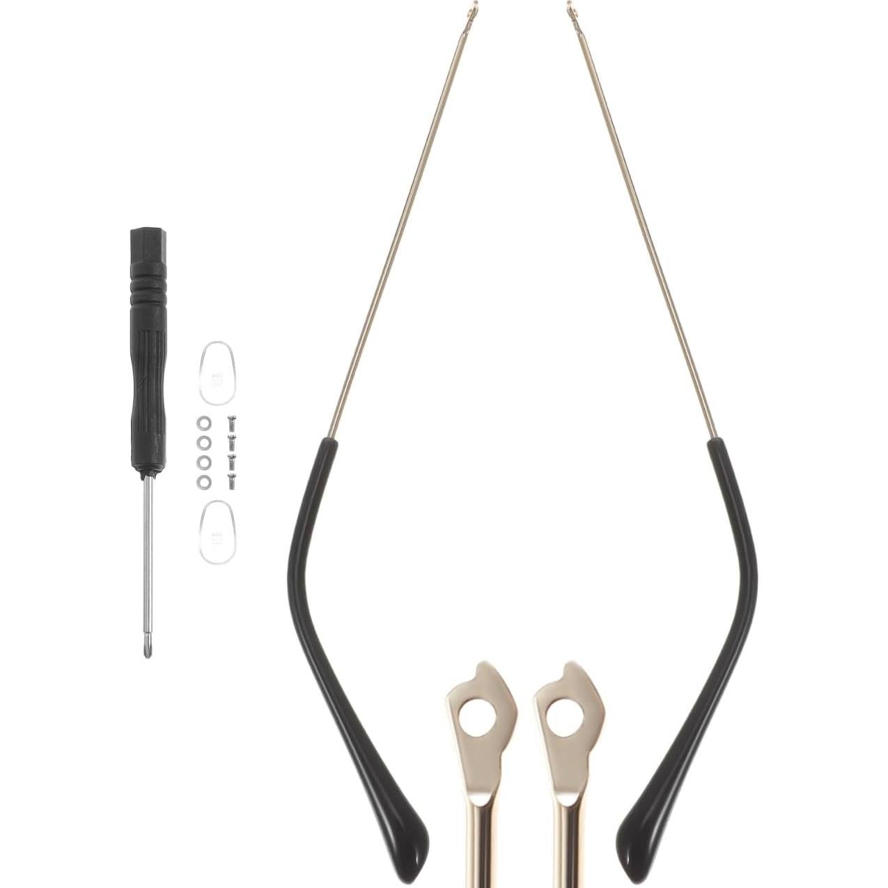 Kit de Reparación de Gafas UKCOCO Templos Metálicos Dorados