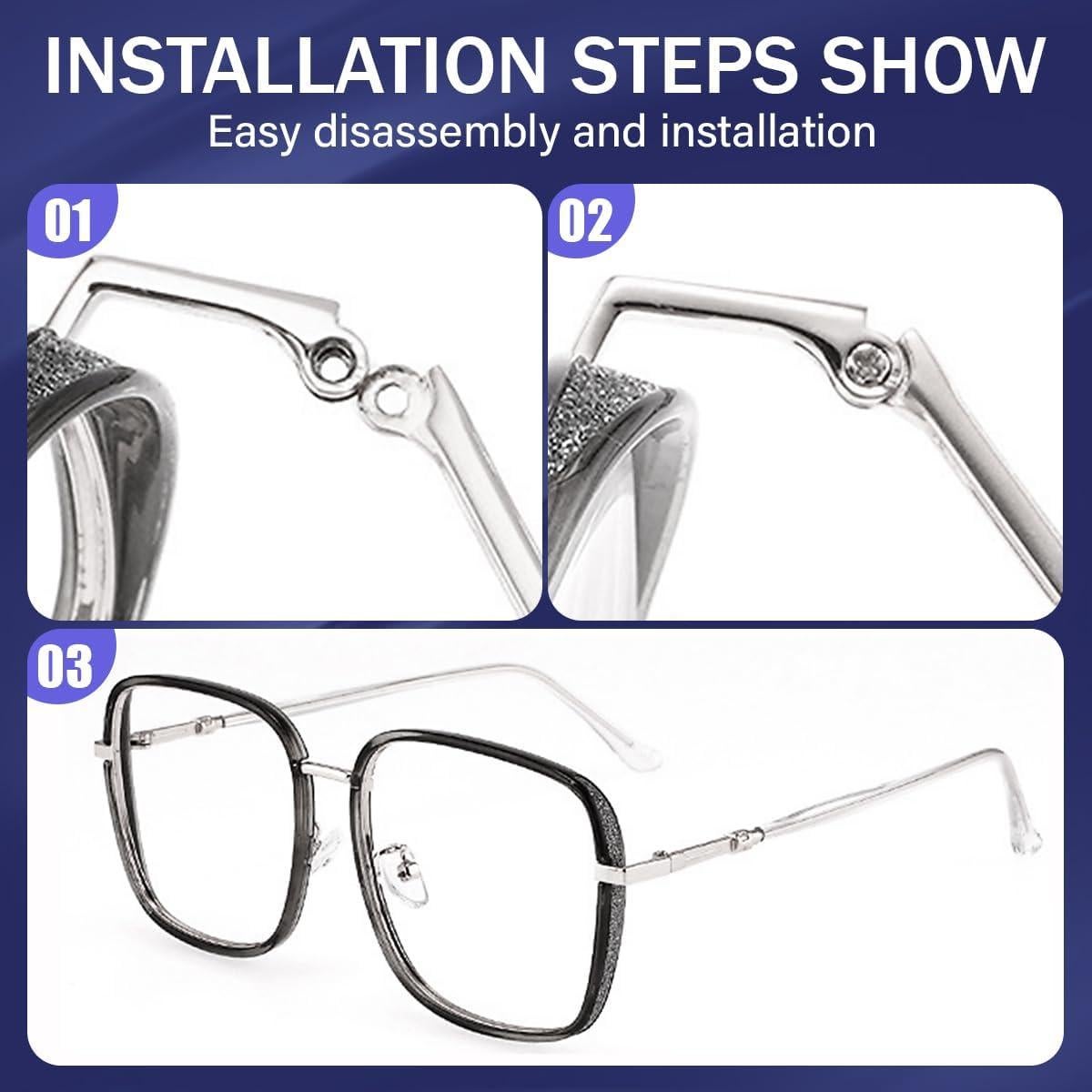 Patillas de Metal para Gafas LNQ LUNIQI Repuesto Universal Plata