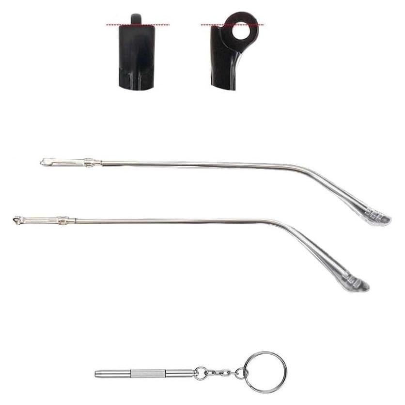 Par de Brazos de Reemplazo Metal JANKY 140mm Plata