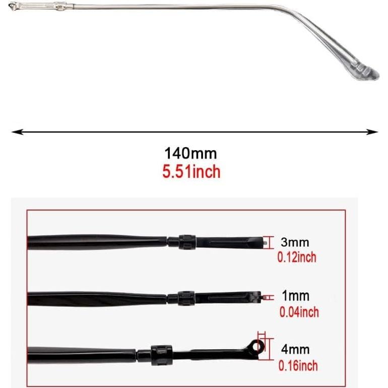 Par de Brazos de Reemplazo Metal JANKY 140mm Plata