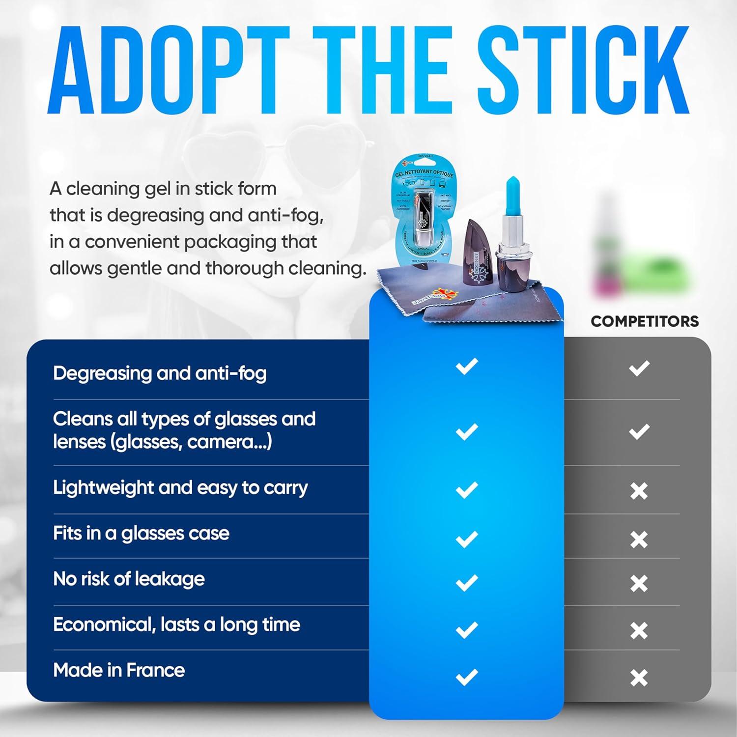 Limpiador de Lentes Occinet Gel Antivaho Portátil 20g