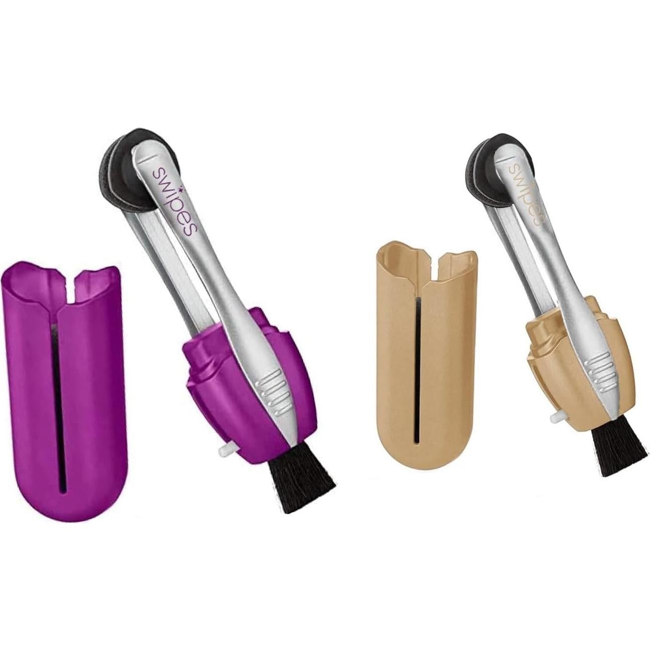 Limpiador de gafas Calabria Swipes 2 Pack Oro y Púrpura