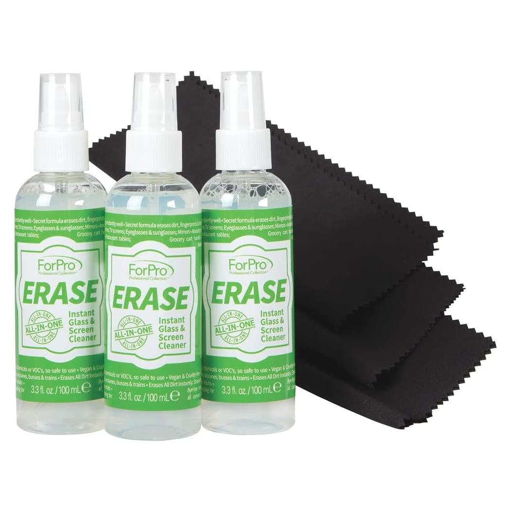 Kit Limpiador de Vidrio y Pantallas ForPro 3 Botellas 100ml