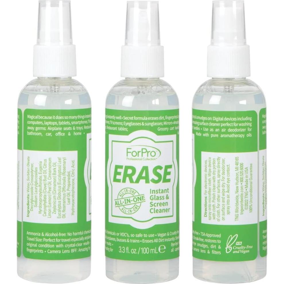 Kit Limpiador de Vidrio y Pantallas ForPro 3 Botellas 100ml