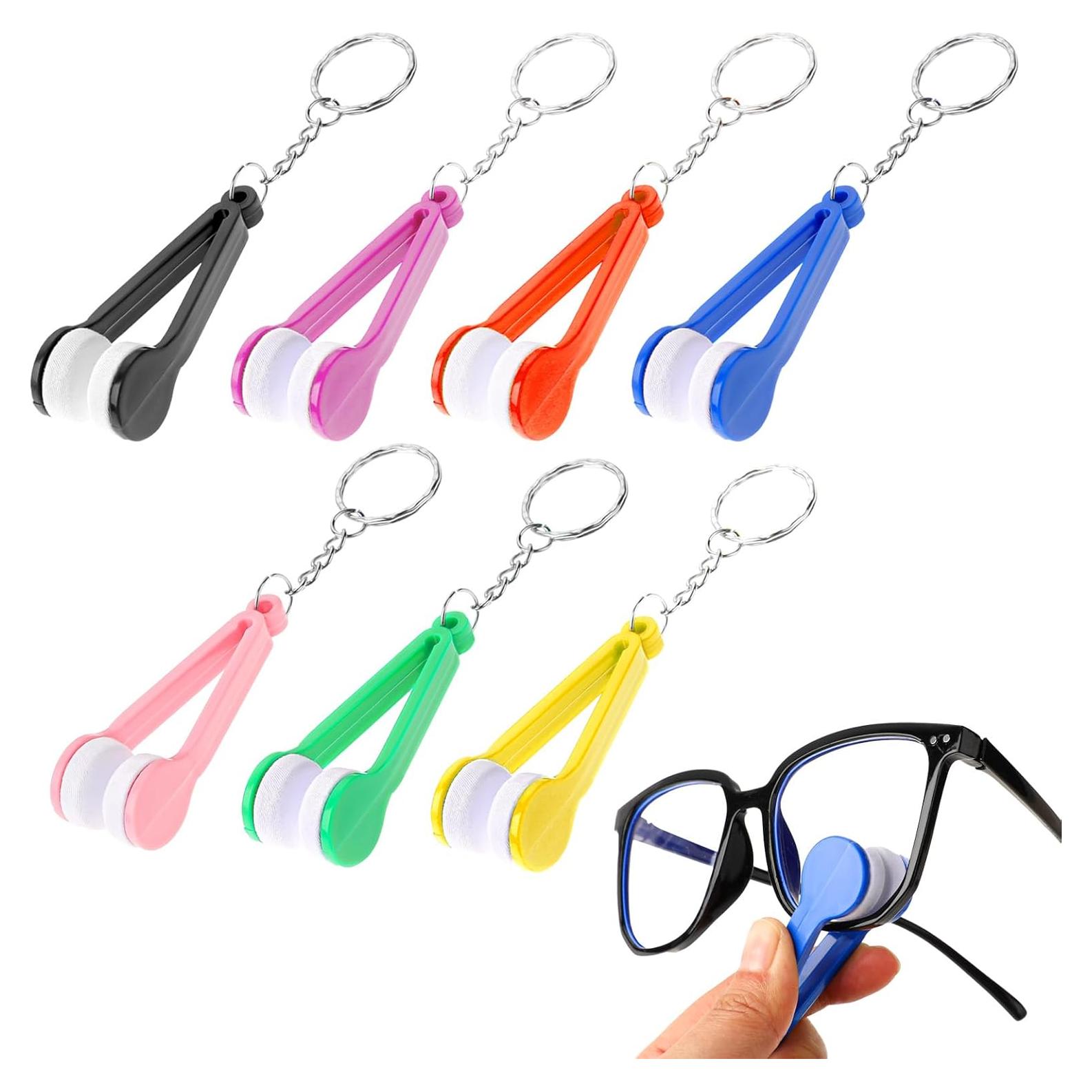 Juego de 7 limpiadores de gafas Abeillo con llavero