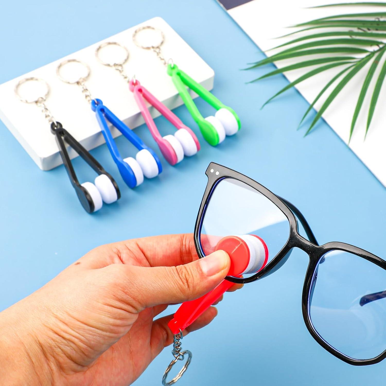 Juego de 7 limpiadores de gafas Abeillo con llavero