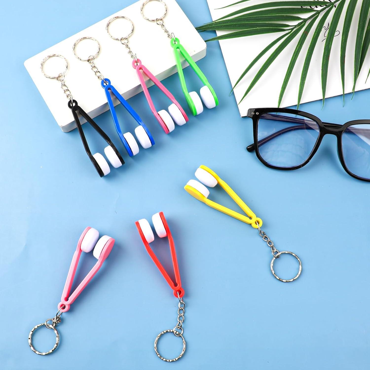 Juego de 7 limpiadores de gafas Abeillo con llavero