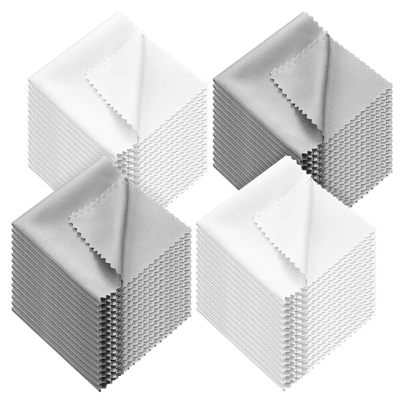 Paños de Microfibra Sumind 100 Pcs 13.97 cm Gris y Blanco