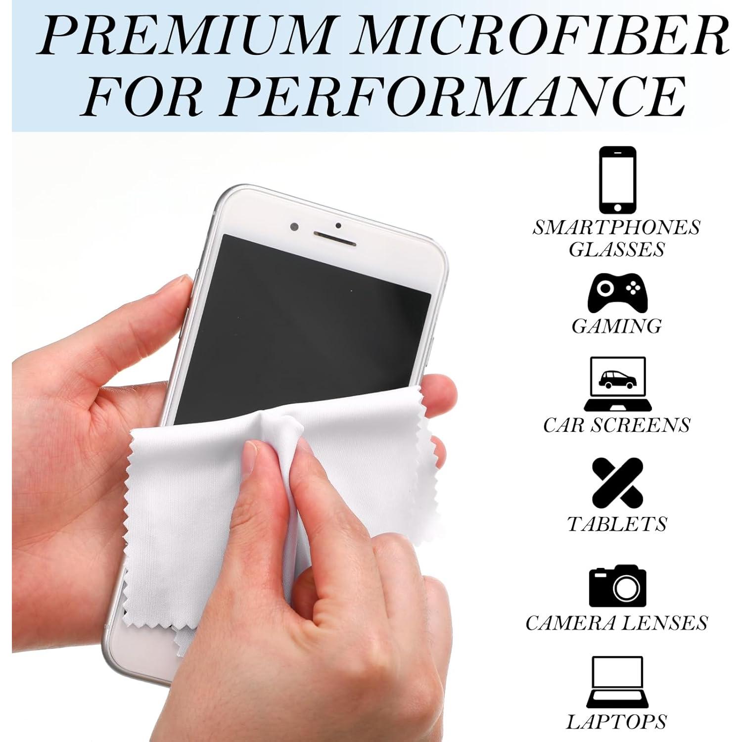 Paños de Microfibra Sumind 100 Pcs 13.97 cm Gris y Blanco