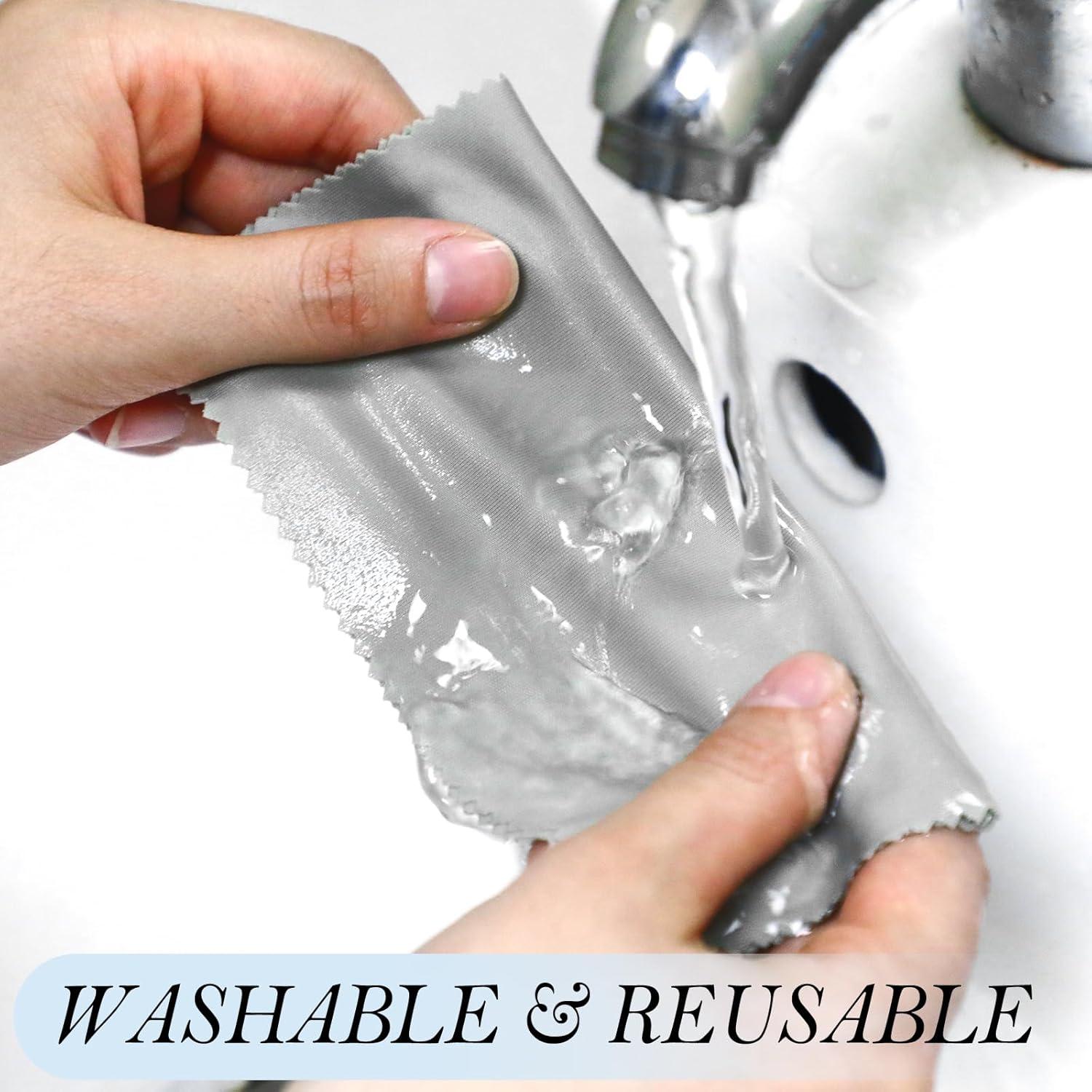 Paños de Microfibra Sumind 100 Pcs 13.97 cm Gris y Blanco